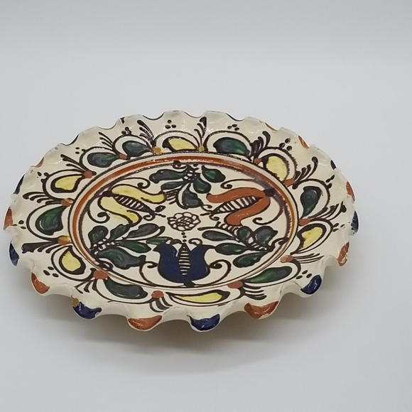 Korond Mexican Pottery vase & plate Vintage Mexico - Picture 4 of 13